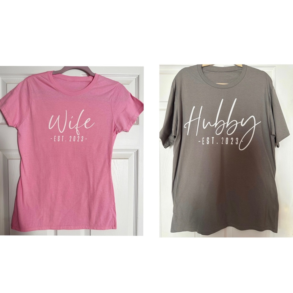 2023 Husband & Wife Matching T-Shirt BUNDLE *NEVER WORN* W: XSmall | M: Large